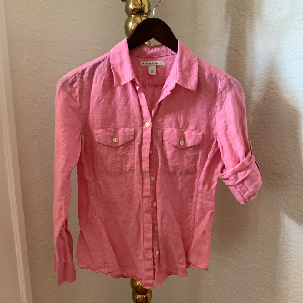 Banana Republic pink shirt